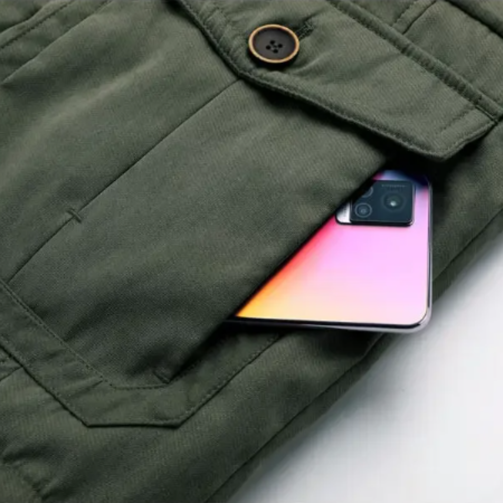 Elegante chaqueta acolchada para exteriores