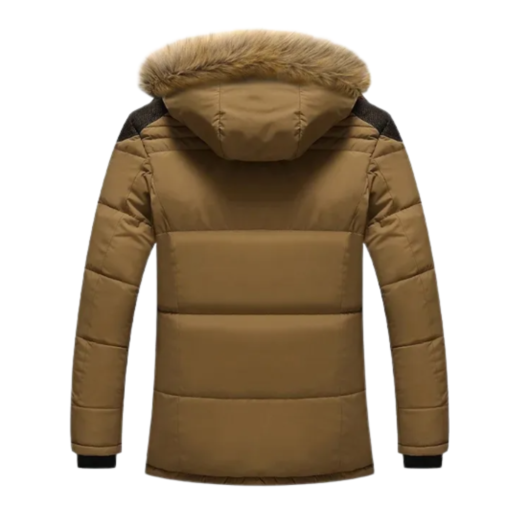Elegante chaqueta de invierno de forro polar acolchado