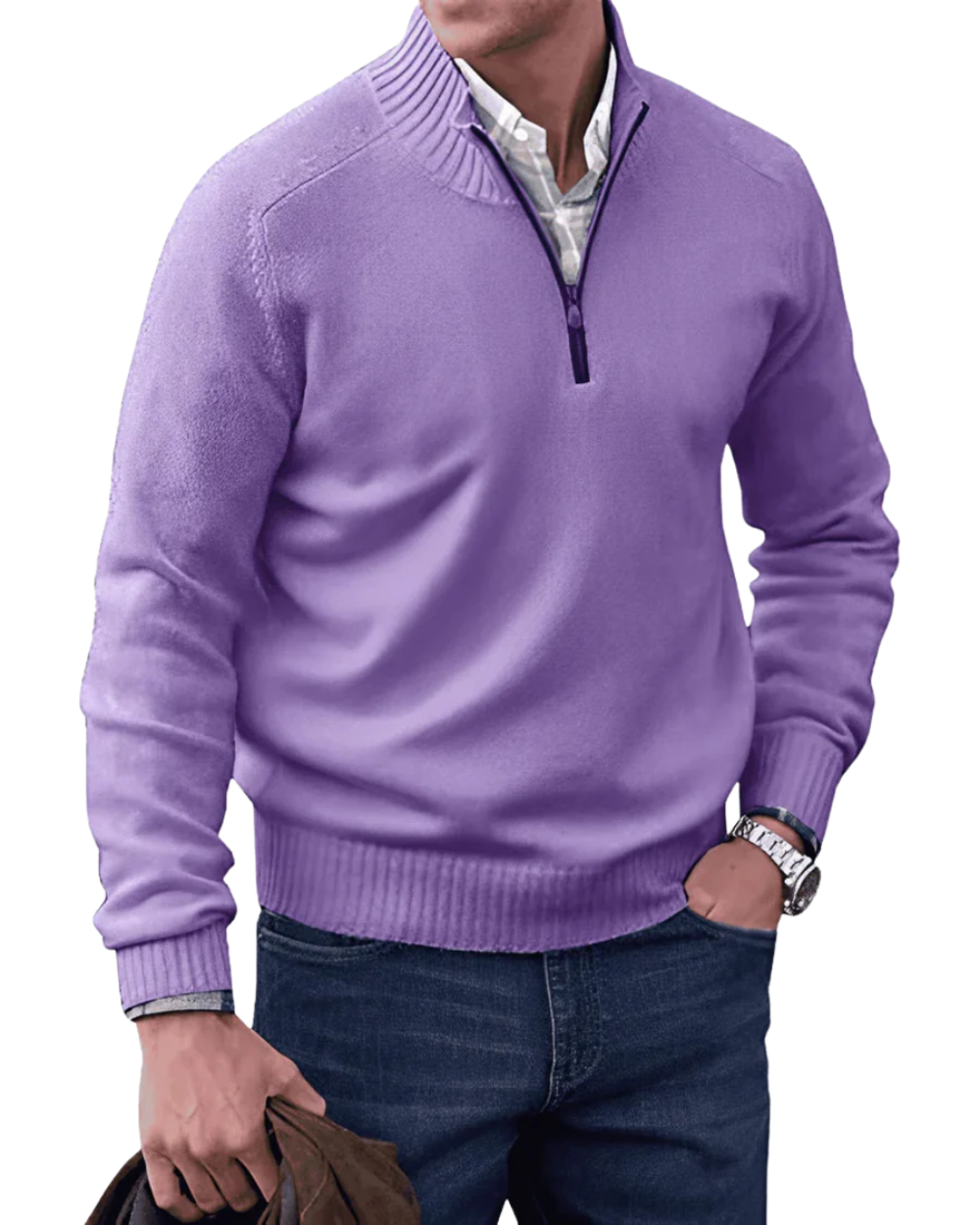 Jersey informal con cremallera