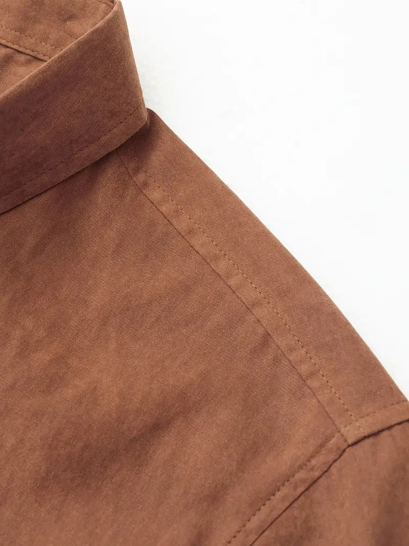 Camisa casual de algodón de manga corta