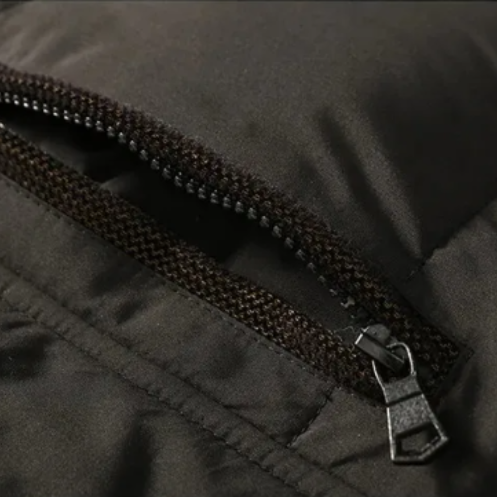 Elegante chaqueta de invierno de forro polar acolchado