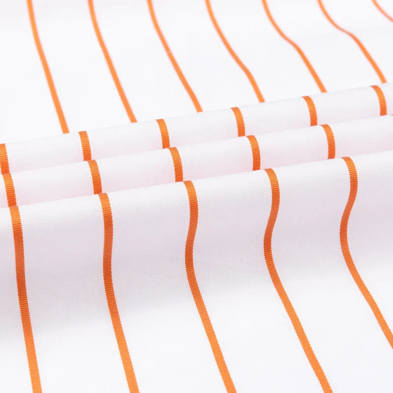 Elegante camisa de algodón a rayas