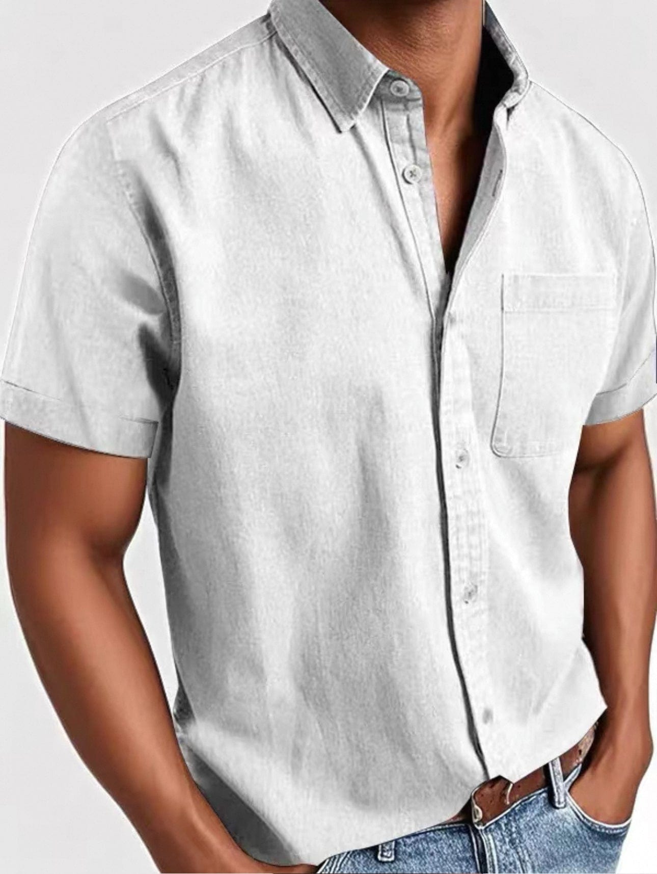 Elegante camisa de manga corta