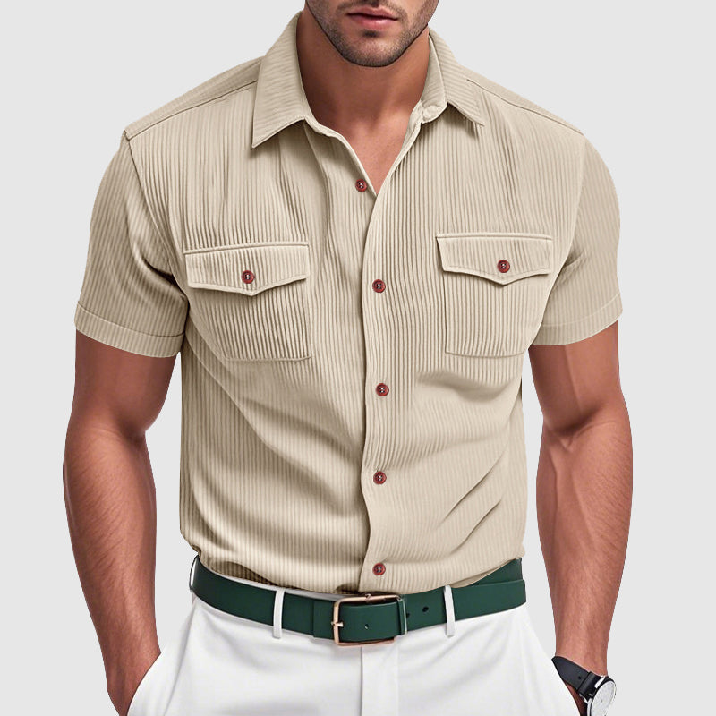 Elegante camisa de pana para hombre