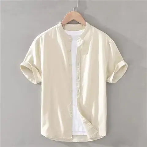 Camisa de verano de algodón y lino