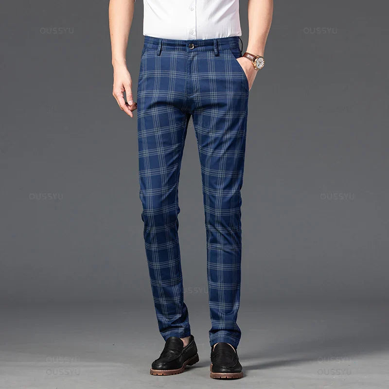 Elegantes pantalones a cuadros