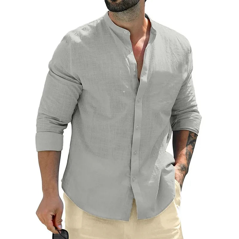 Camisa de lino para hombre