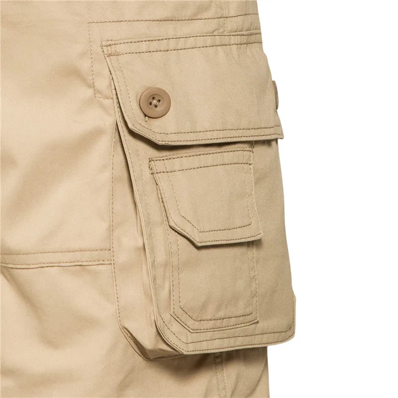 Pantalones cortos multibolsillos para hombre