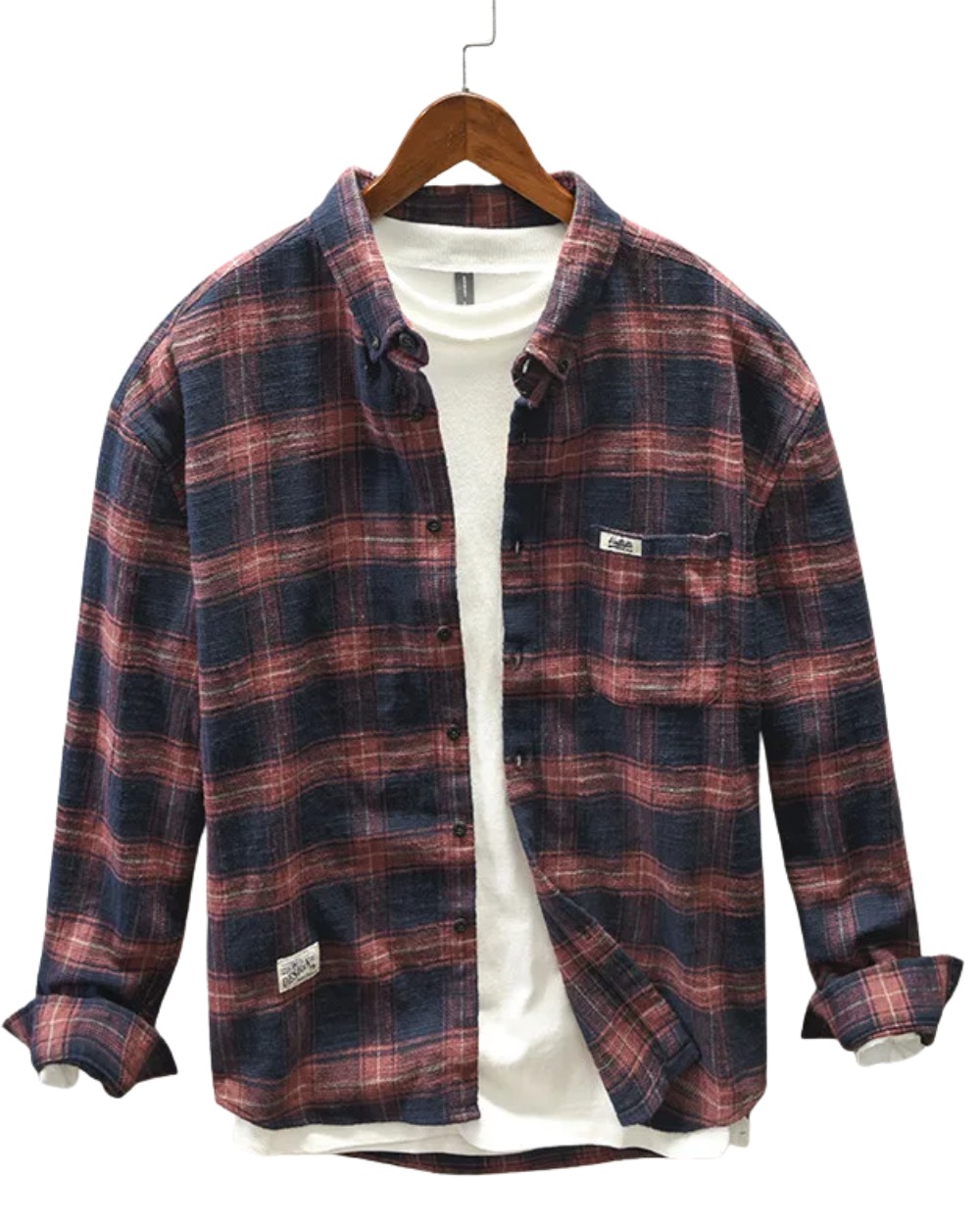 Elegante camisa de cuadros