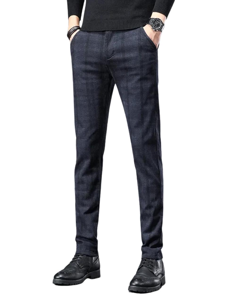 Pantalones informales a cuadros