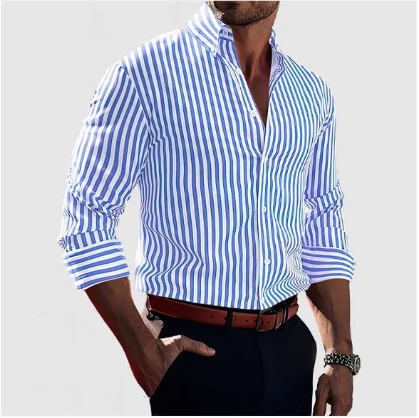 Elegante camisa de rayas