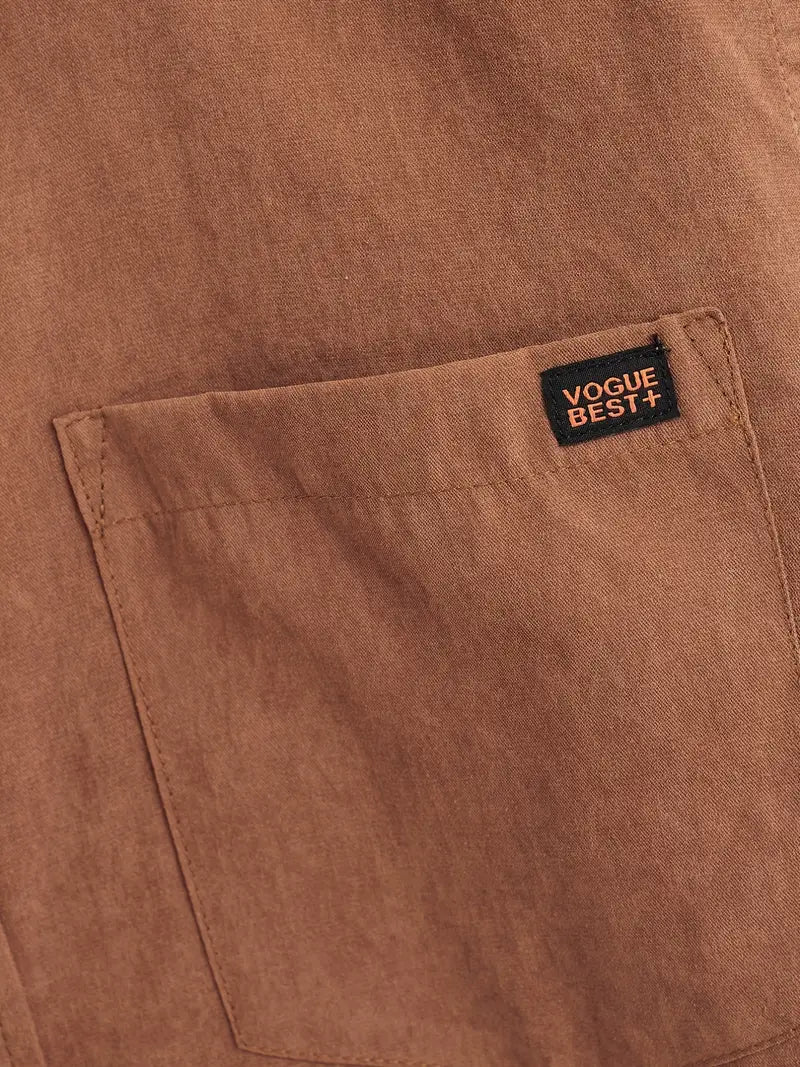 Camisa casual de algodón de manga corta