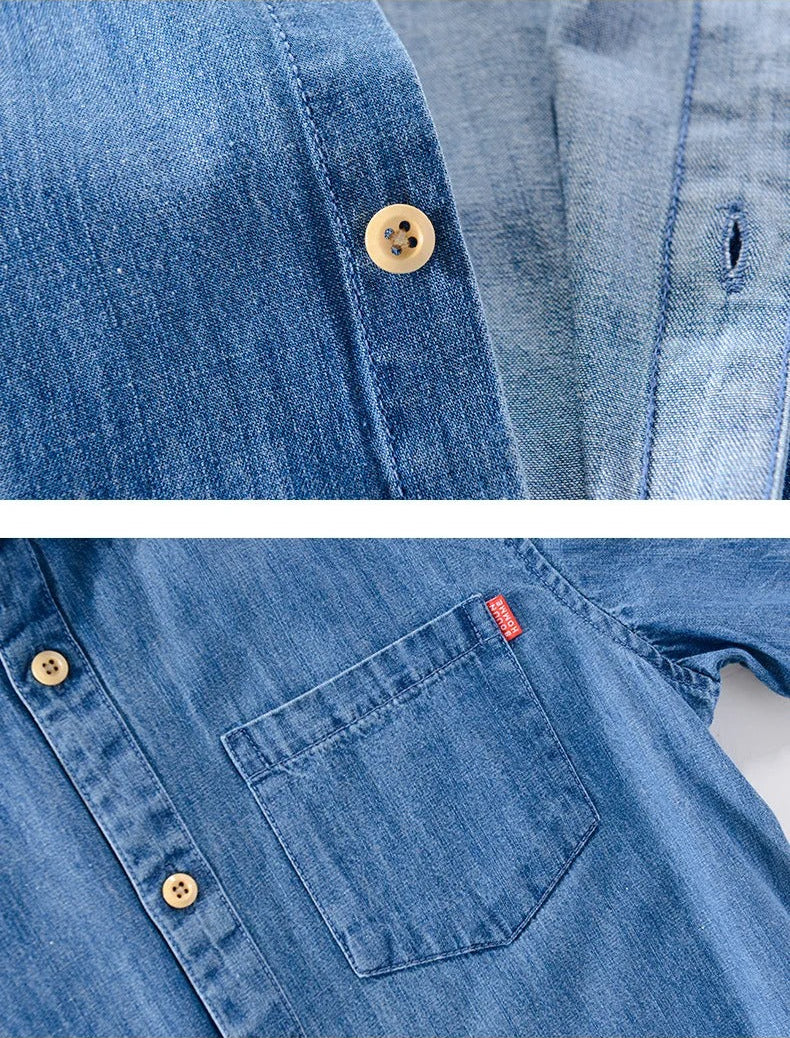 Camisa vaquera de manga corta