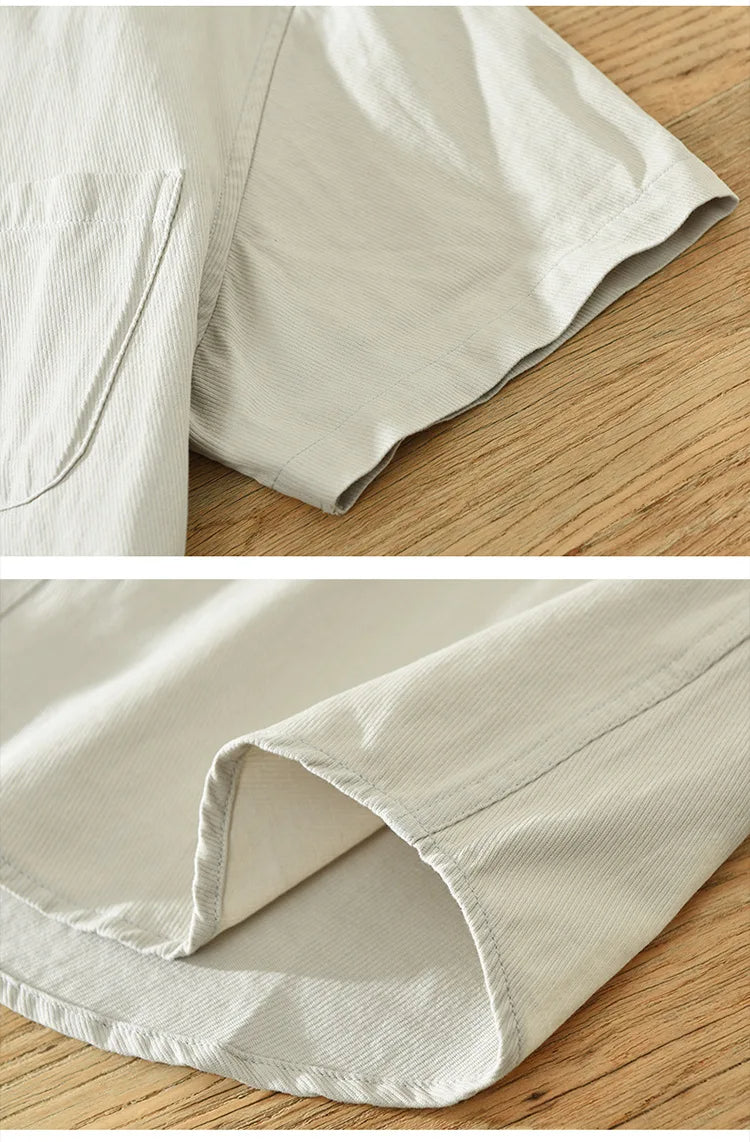 Camisa de algodón de manga corta