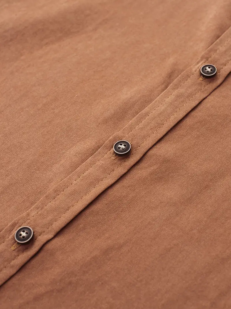 Camisa casual de algodón de manga corta