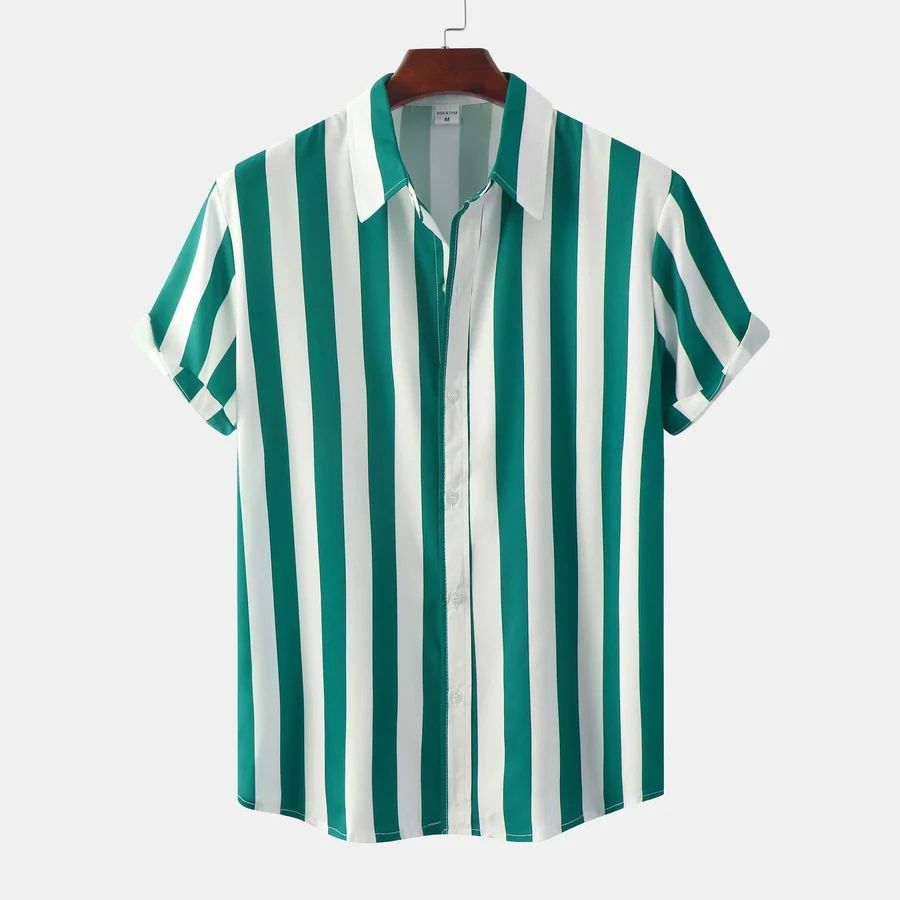 Camisa transpirable de rayas para el verano