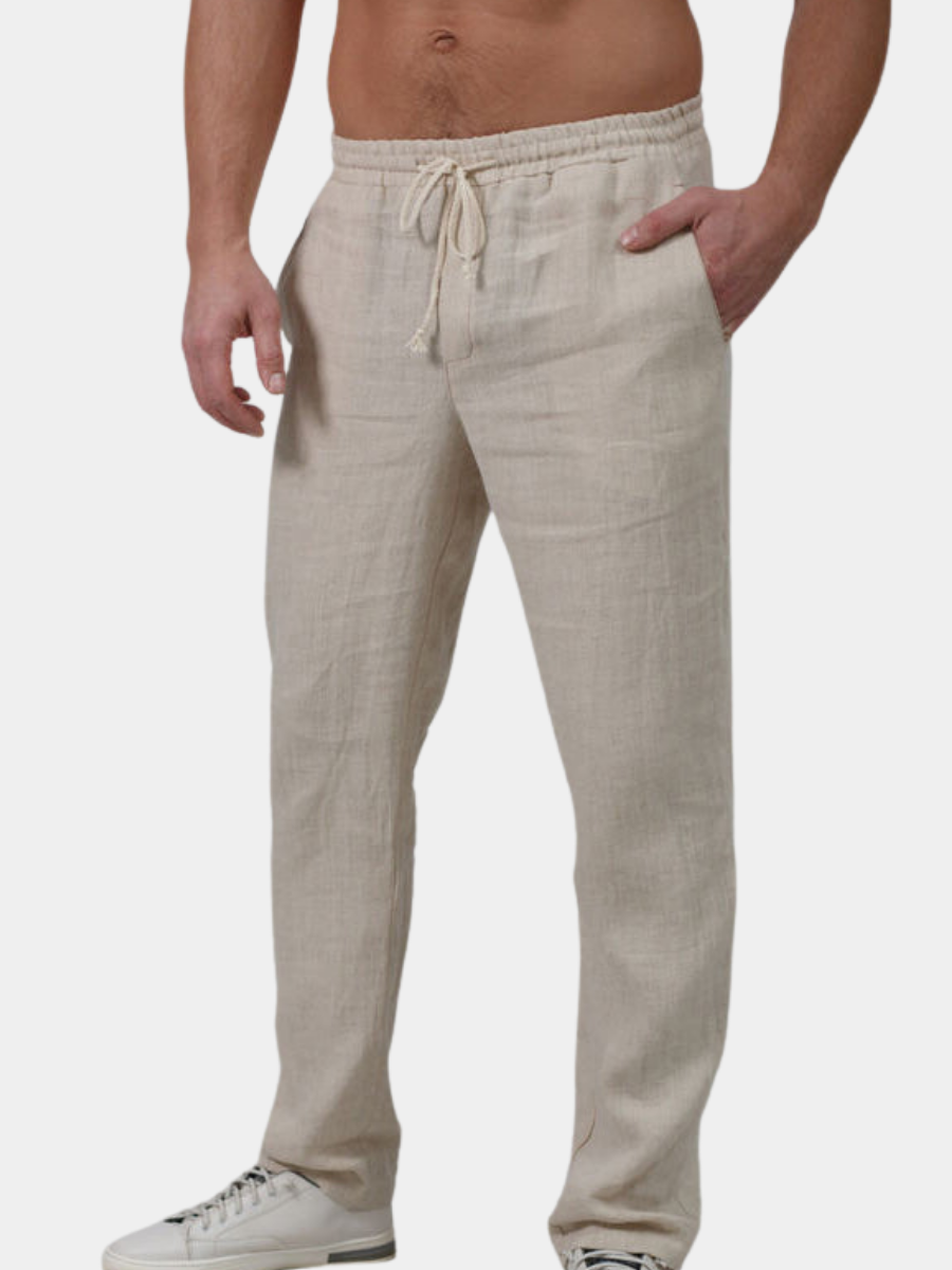Elegantes pantalones de lino