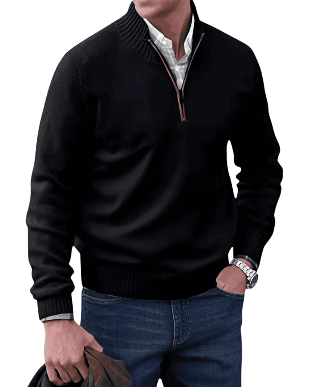 Jersey informal con cremallera