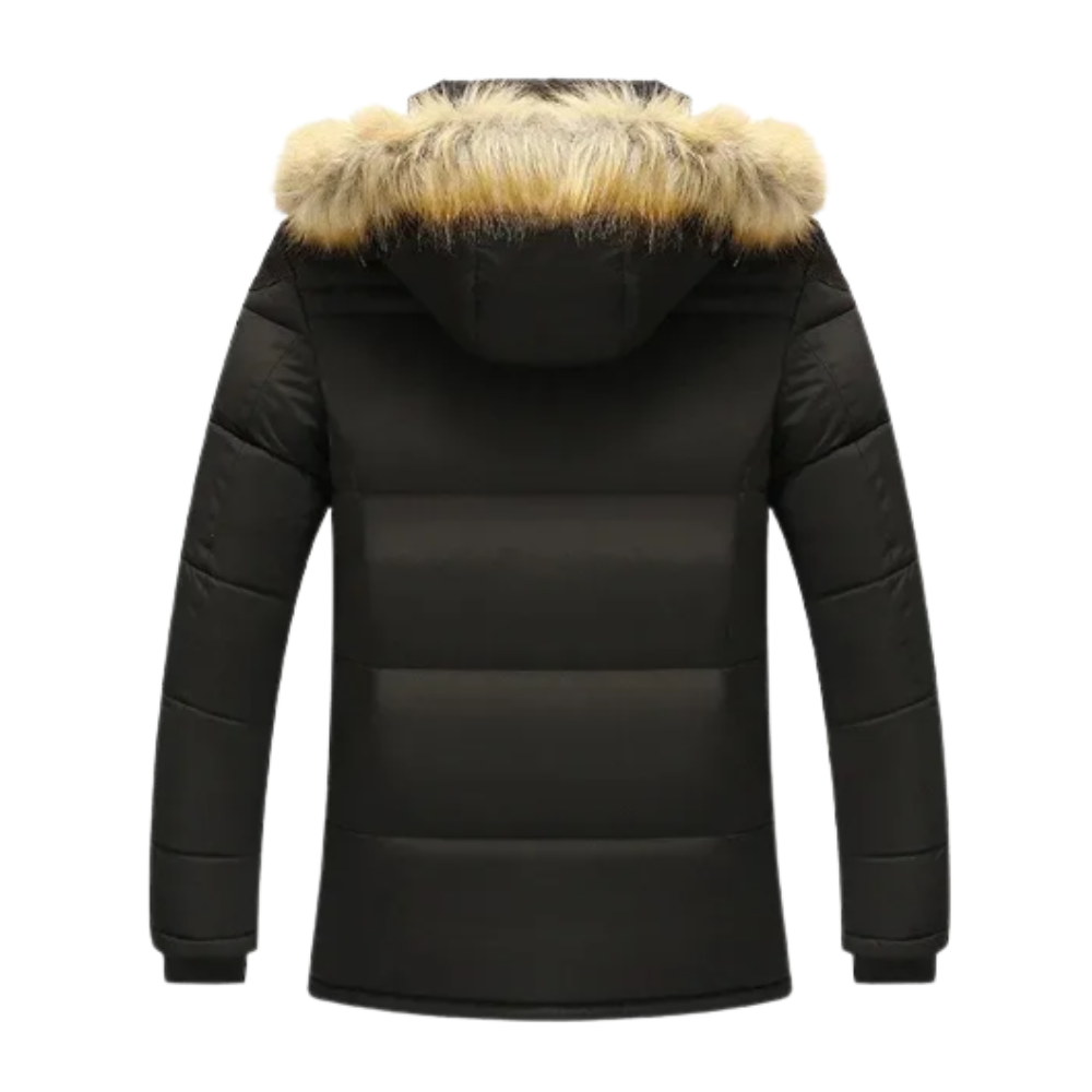 Elegante chaqueta de invierno de forro polar acolchado