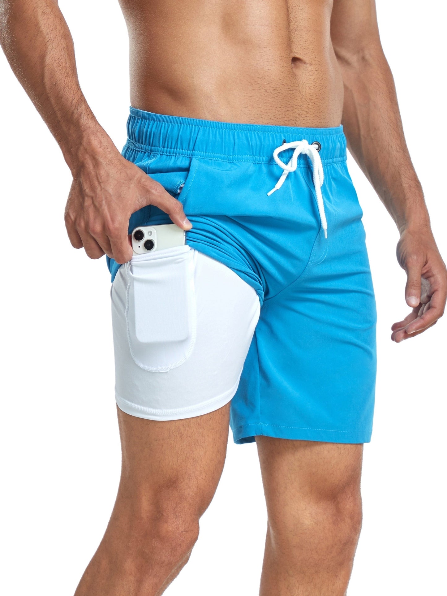 Shorts de baño con bolsillos