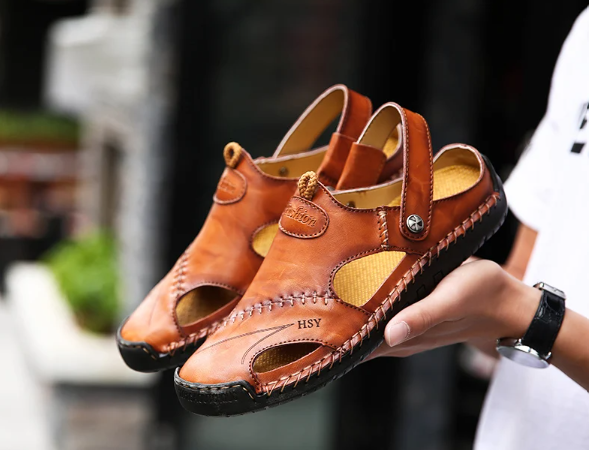 Sandalias clásicas de piel