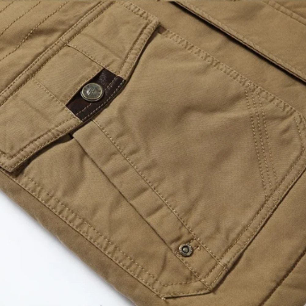 Elegante chaqueta de invierno acolchada de algodón