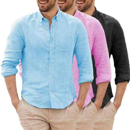 Camisa de lino transpirable