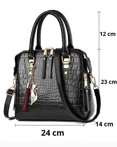 Luna™ | Bolso con textura de cocodrilo