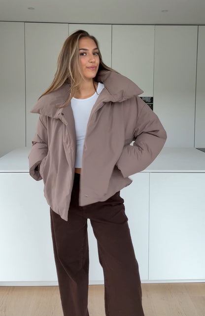 Chaqueta Acolchada Taupe