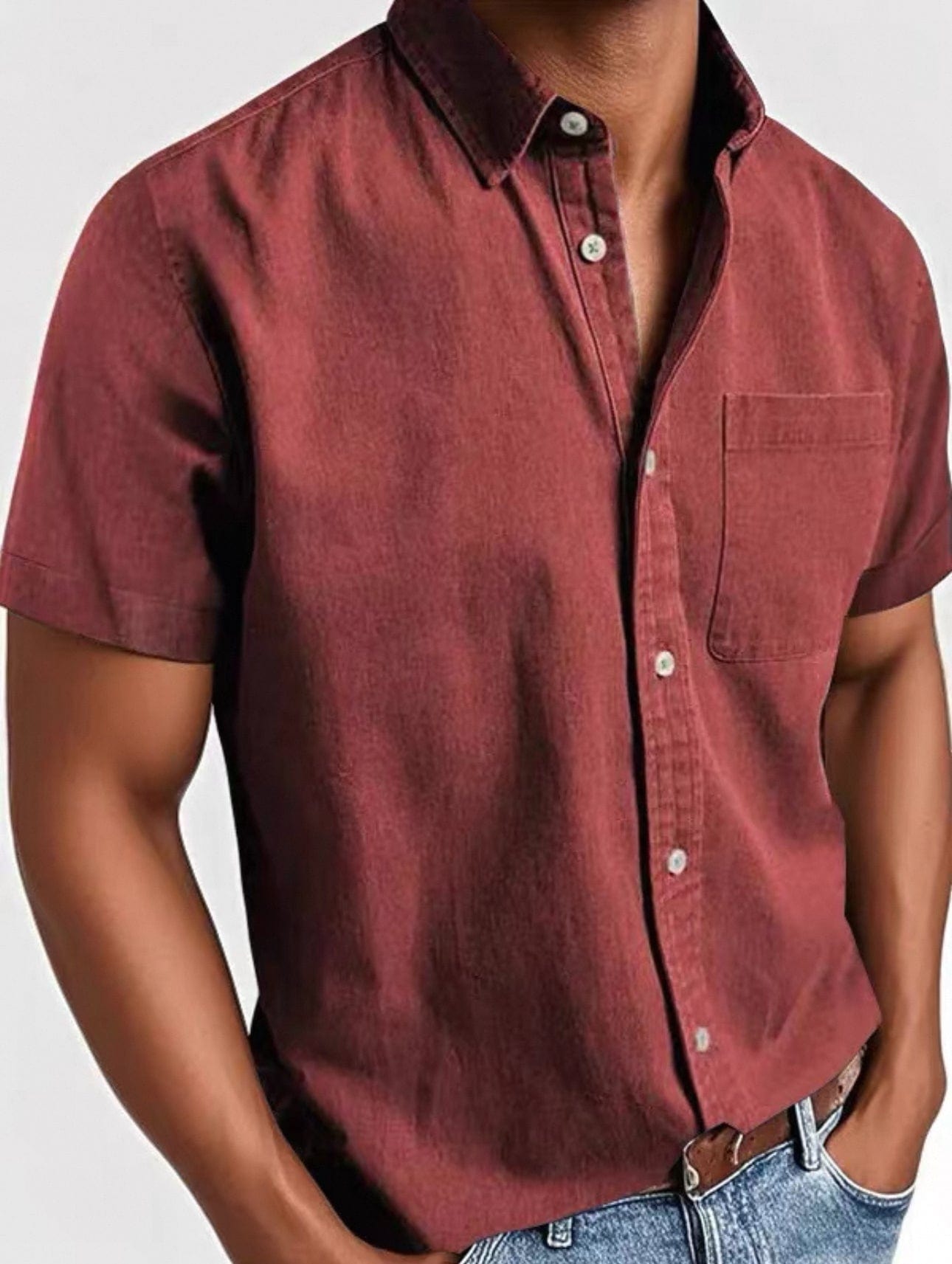 Elegante camisa de manga corta