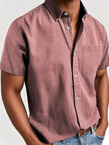 Elegante camisa de manga corta