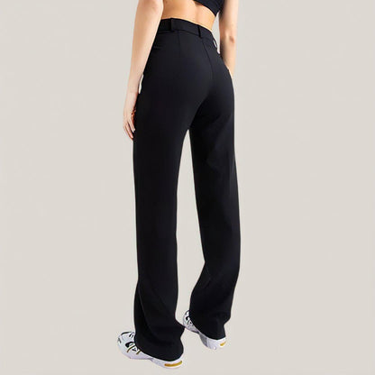 Pantalones rectos ajustados flexible