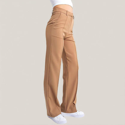 Pantalones rectos ajustados flexible