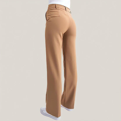 Pantalones rectos ajustados flexible