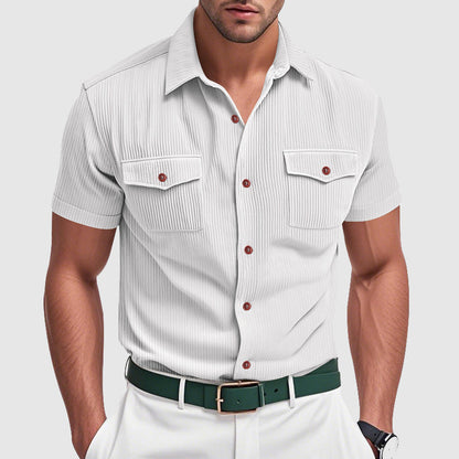 Elegante camisa de pana para hombre