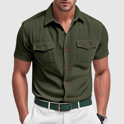 Elegante camisa de pana para hombre