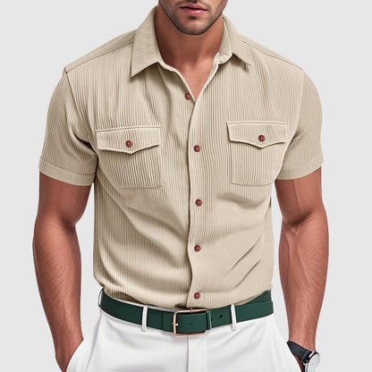 Elegante camisa de pana para hombre