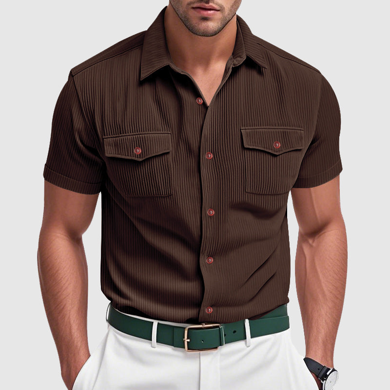 Elegante camisa de pana para hombre
