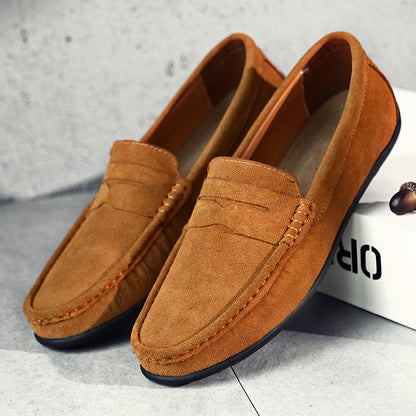 Mocasines retro de ante para hombre