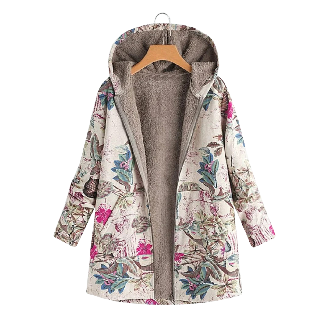 Fleural™ – Elegante chaqueta polar con estampado floral