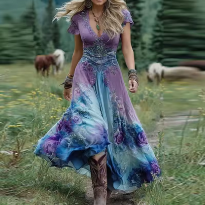 Paula | Vestido floral fluido y a medida