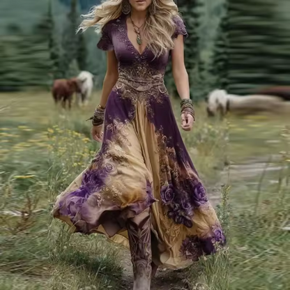 Paula | Vestido floral fluido y a medida