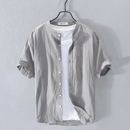 Camisa de verano de algodón y lino