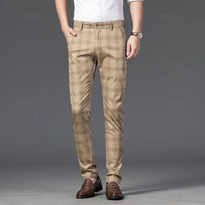 Elegantes pantalones a cuadros