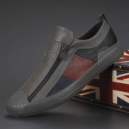 Zapatos de piel con cremallera