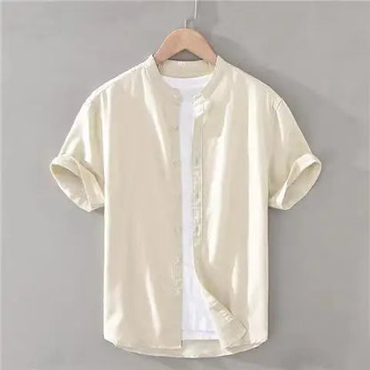 Camisa de verano de algodón y lino