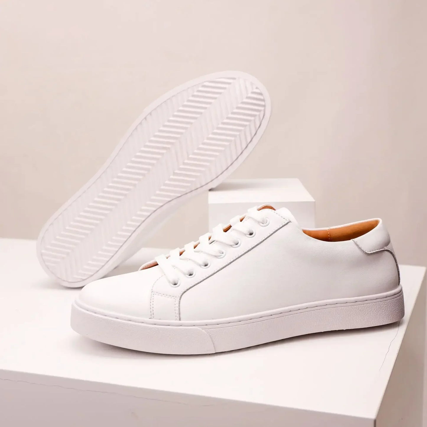 Zapatillas de piel auténtica