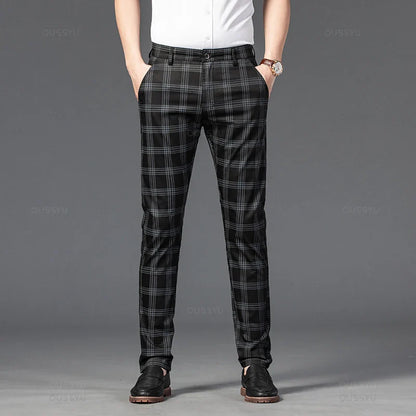 Elegantes pantalones a cuadros