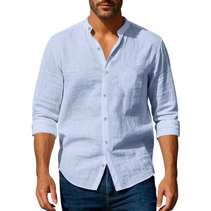 Camisa de verano de algodón/lino
