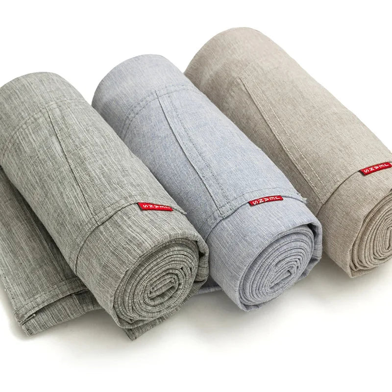 Pantalones slim fit de lino